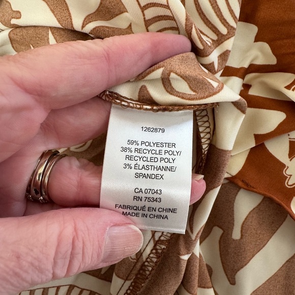 Joie silky poly tiered skirt high low hem front ruching elastic back waist SM - Picture 5 of 8